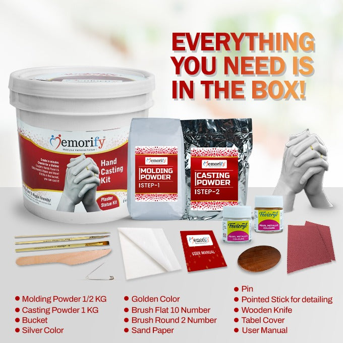 Memorify Hand Casting Kit for Couple I Marriage Anniversary Gift, Couple Gifts for Wedding, Unique Gifts.