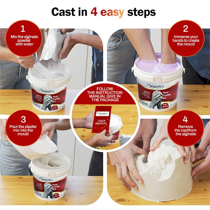 Memorify Hand Casting Kit for Couple I Marriage Anniversary Gift, Couple Gifts for Wedding, Unique Gifts.