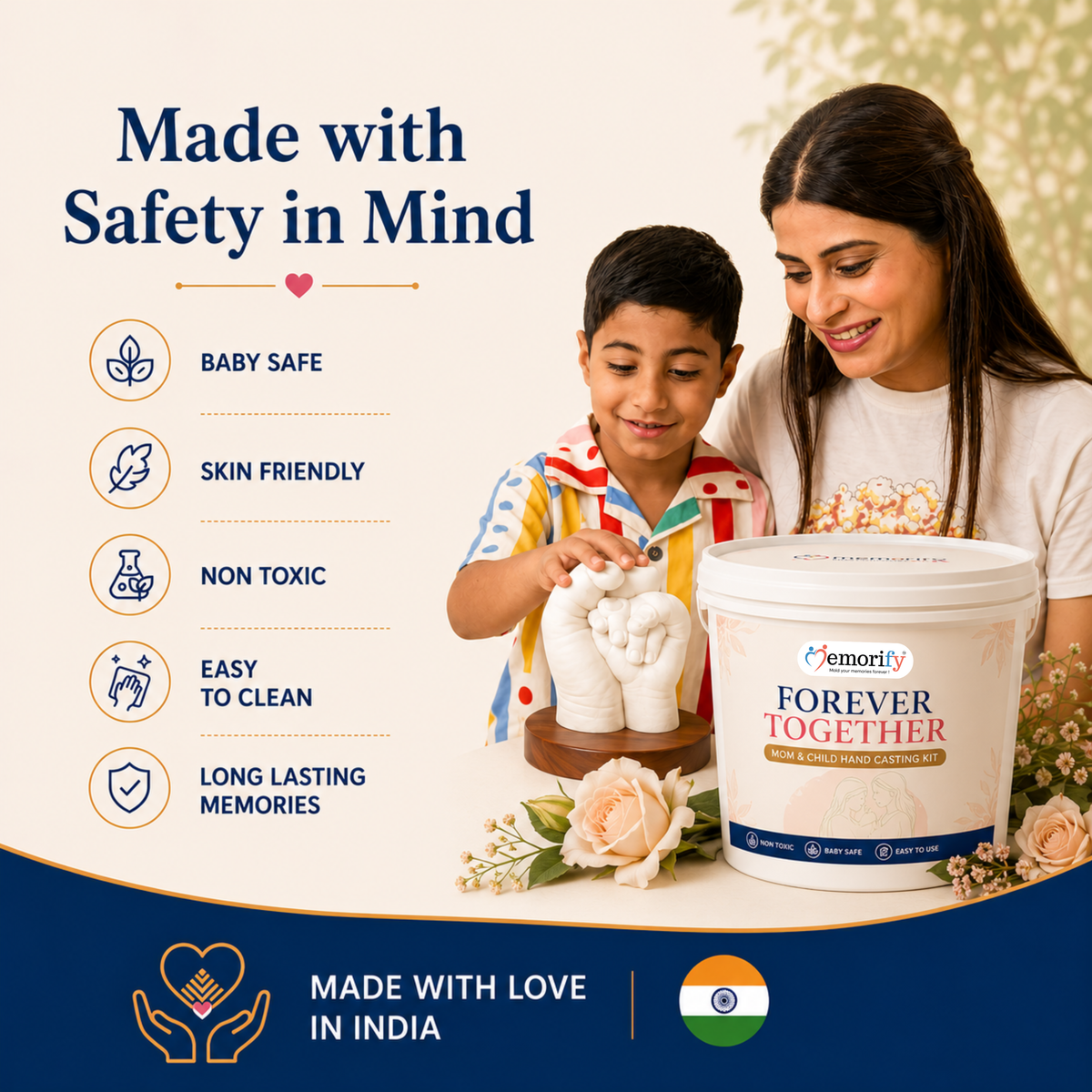 Forever Together - Mom & Child Hand Casting Kit