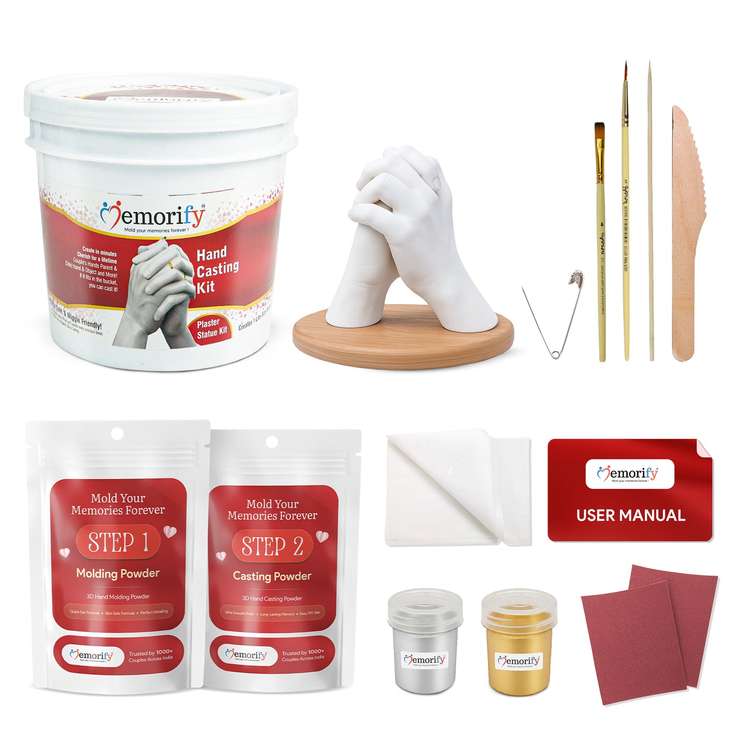 "Preserve Your Love Forever"   The Perfect Couple's Hand Casting Kit