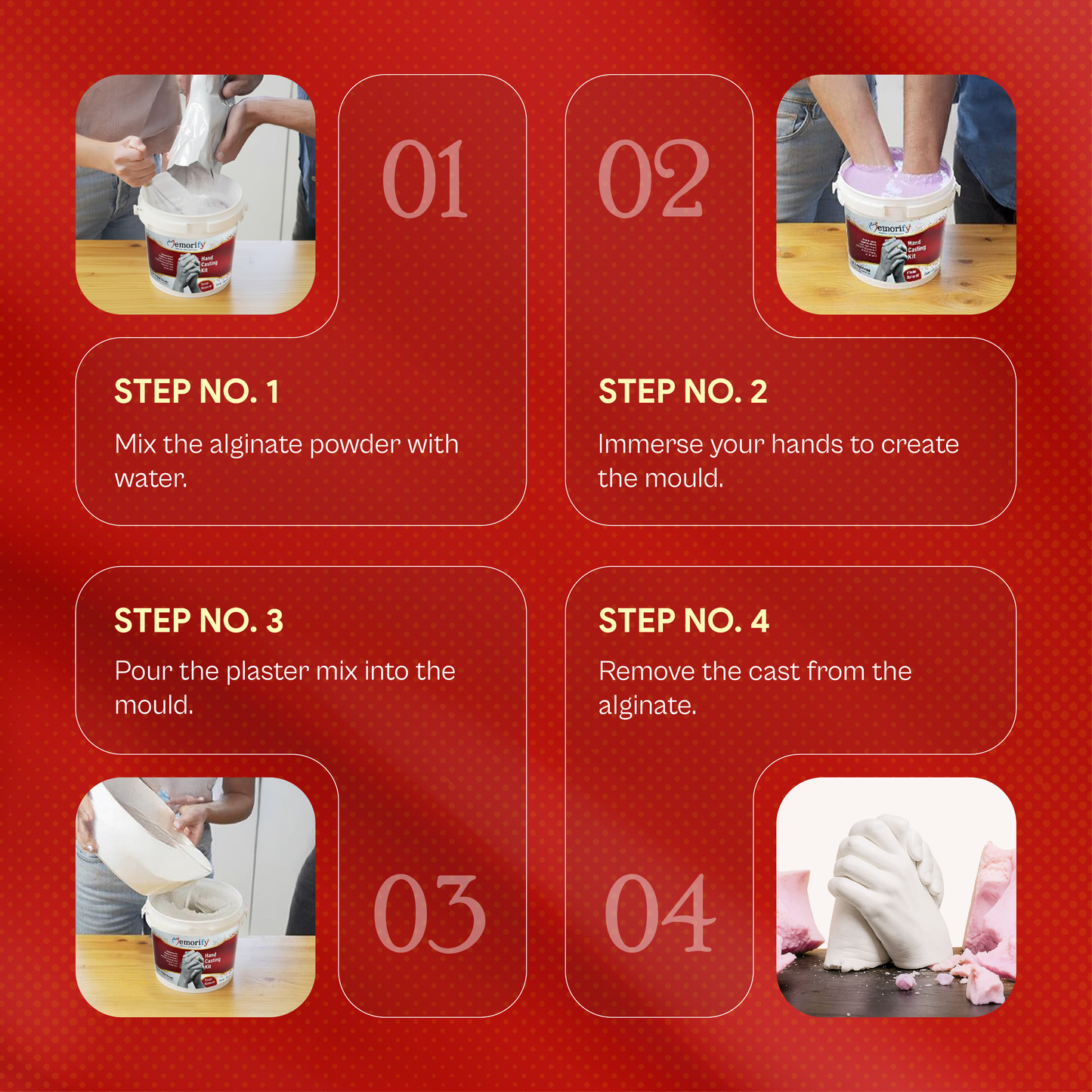 "Preserve Your Love Forever"   The Perfect Couple's Hand Casting Kit