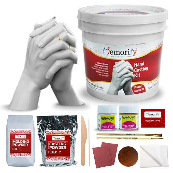 Memorify Hand Casting Kit for Couple I Marriage Anniversary Gift, Couple Gifts for Wedding, Unique Gifts.